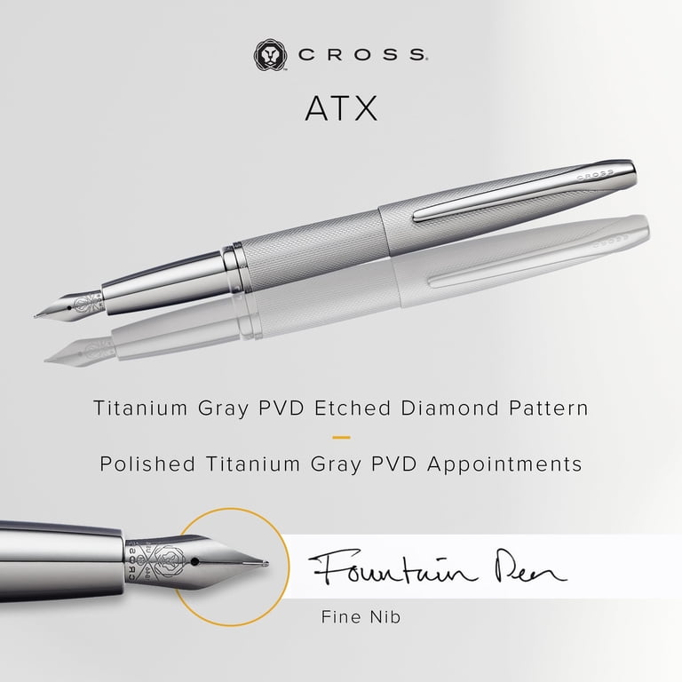 Cross ATX Sandblasted Titanium Gray Fine Nib Fountain Pen