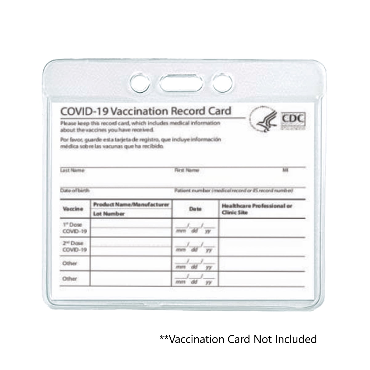 100 Pack - 4X3 Name Badge Holder - Heavy Duty Clear Plastic Horizontal 4 x 3 Name Tag Lanyard Holder for Conference, Convention & Events by Specialist ID