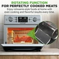 thumbnail image 6 of NutriChef 26L Electric Air Fryer Oven | 1700W Countertop Rotisserie & Air Fryer | 360° Rotating Feature | 10 Digital Menu Presets | Includes Drip Tray, Air Frying Basket & Bake Rack 15x16x14 (Silver), 6 of 7