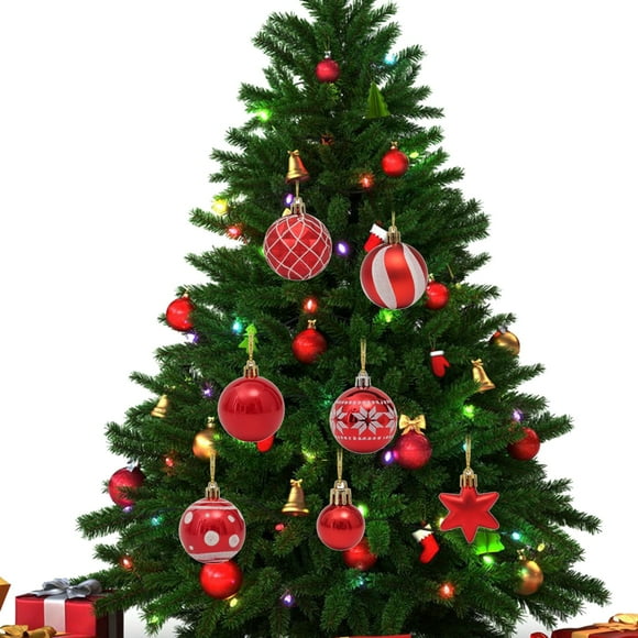 Christmas Decoration Christmas Tree Ornament Gift Ornament 42 PCS Christmas Box Coloured Drawing Or Pattern Christmas Ornament New Decoration Ornaments