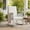 Ivory, variant on DRNANLIT Gray Acacia Wood Rocking Chair with Cushions – Outdoor Indoor Rustic Style, Soft Foam Seat & Back
