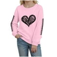 thumbnail image 2 of KPOPLK Girls Casual Hoodie Long Sleeve Lightweight Hooded Sweatshirt Pullover Tops(3Y,Pink), 2 of 4