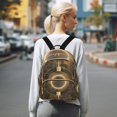 thumbnail image 7 of JIALIOU Mini Backpack Purse for Women Quilted Casual Daypack Small Travel Shoulder Bag, Abstract Bronze Geometric, 7 of 7
