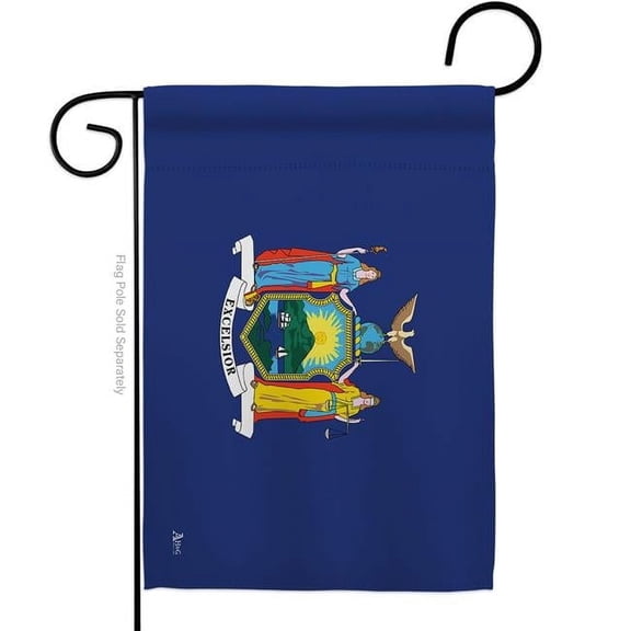Americana Home & Garden G142533-BO 13 x 18.5 in. New York American State Garden Flag with Double-Sided Horizontal House Decoration Banner Yard Gift
