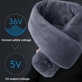 thumbnail image 5 of ZOELNIC Women Men Heated Scarf USB Operated Heating Fleece Scarf, Message Three-speed Temperature Control Warming Scarf, Gift (Red), 5 of 11
