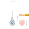 thumbnail image 2 of Angara Natural 0.3 Ct. Aquamarine with Diamond Halo Earrings in Sterling Silver for Women, 2 of 7