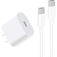 thumbnail image 3 of Cargador rápido USB C de 20 W para iPhone 15/15 Pro/15 Pro Max, iPad Pro de 12,9/11 pulgadas, iPad Air 5.ª/4.ª, iPad de 10.ª generación, iPad Mini 6, cargador de pared PD con cable de carga USB C a C, 3 of 4