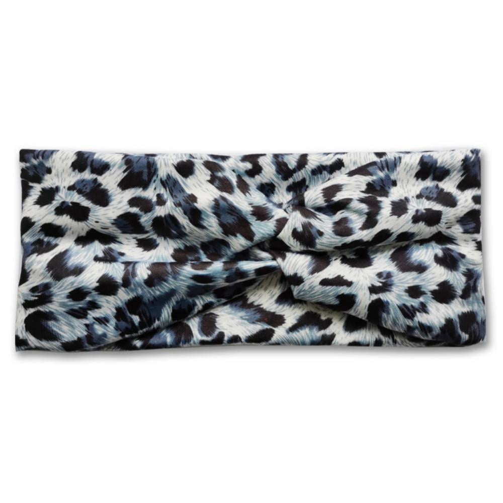 Women hair accessories Leopard prints Headbands Turban Headband with cross knot elastic sport hair band,White Leopard Color