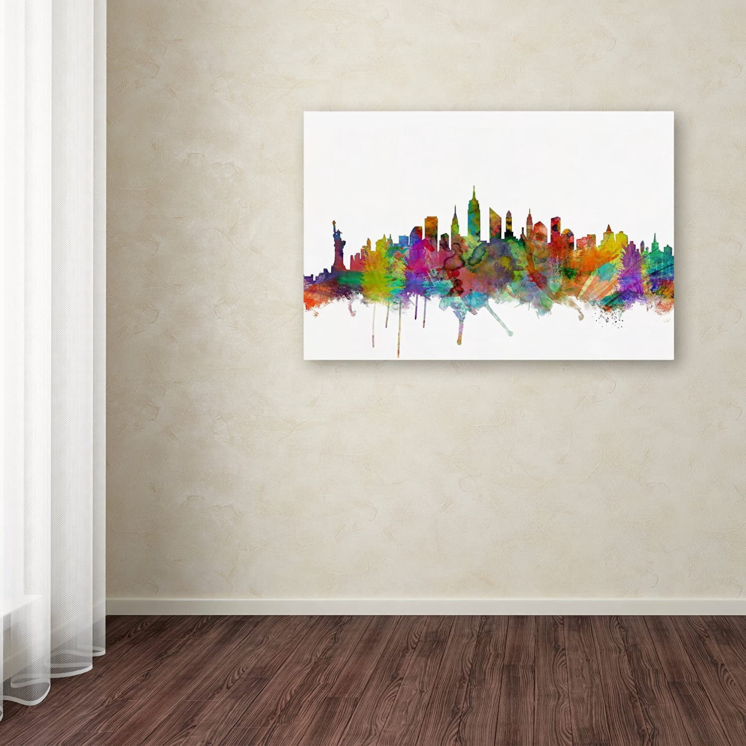 Trademark Fine Art "New York City Skyline" Canvas Art by Michael Tompsett