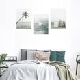 thumbnail image 3 of PixonSign Adhesive Canvas Print Wall Art Set - Nautical Palm Tree Ocean Wave Surfboards Art - Set of 3 Nature Seaside Landscape Travel Posters Artwork Modern Wall Décor -12"x16"x3 Panels Unframed, 3 of 5