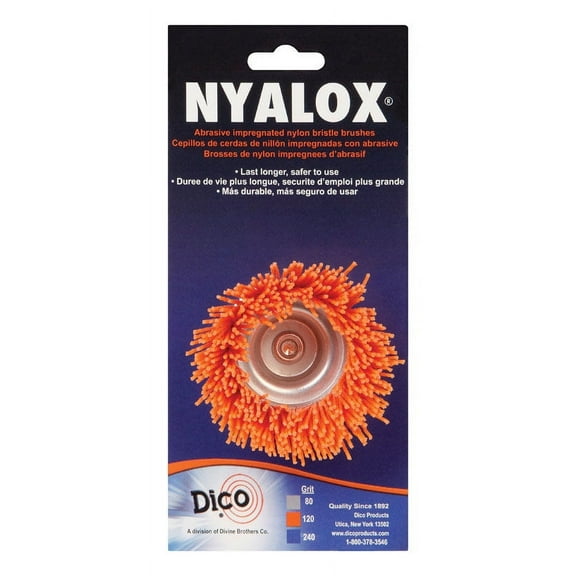DICO NYALOX 1/4 in. x 2.5 in. Dia. Medium Nylon Cup Brush 1 pc.