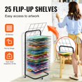 thumbnail image 4 of Art Drying Rack 25 Removable Shelves Paint Drying Rack With Wheels Black, 4 of 6