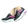 thumbnail image 3 of XIMIN Women's Walking Toning Platform Shoes Soft Comfy Running Shoe Fashion Lace up Rocker Shoes with Arch Support Sneakers Casual Lightweight Tennis Sneaker, 3 of 9