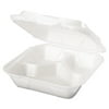 Medium 3 Compartment Foam Hinged Containers, 200 Containers (GNP SN243)