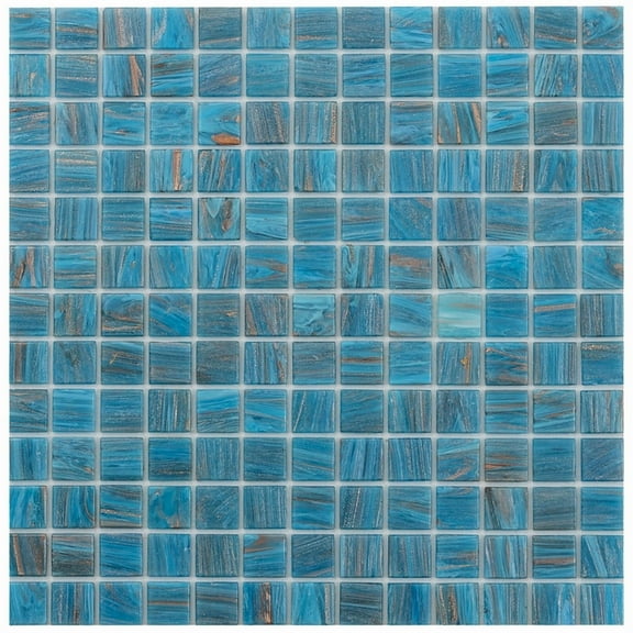 Apollo Tile Celestial 12 in. x 12 in. Glossy Bright Cerulean Blue Glass Mosaic Wall and Floor Tile (20 sq. ft./case) (20-pack)