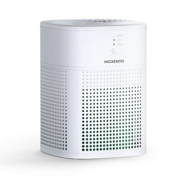 MORENTO Air Purifier for Home Bedroom, Quiet Air Cleaner with 24dB Sleep Mode, True HEPA Filter for Pet, White