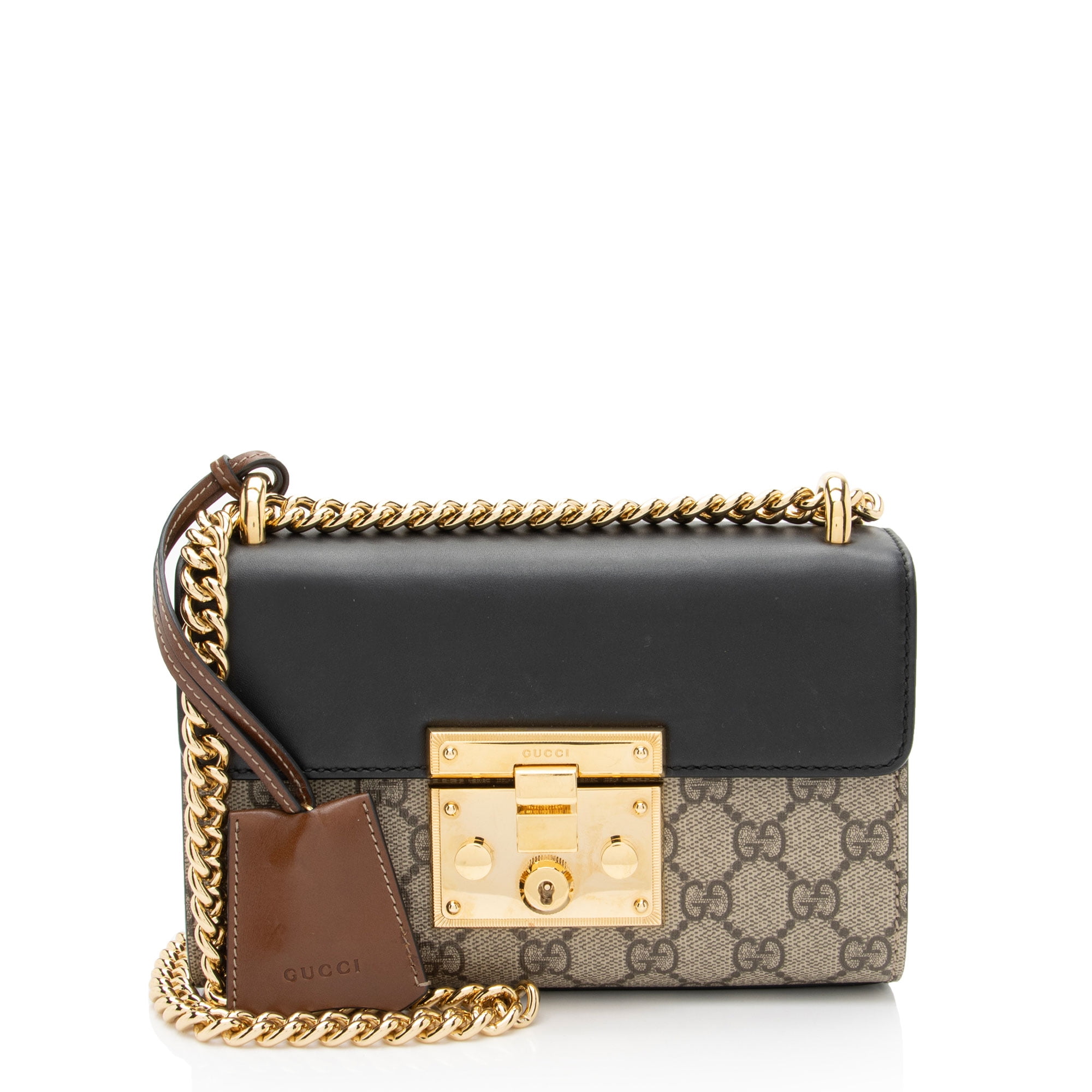 Pre-Owned Gucci GG Supreme Padlock Small Shoulder Bag