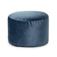 thumbnail image 1 of Belgique Navy Velvet Pouf Ottoman – Floor Cushion, Soft Polystyrene Bean Bag Footstool, Durable & Lightweight Accent for Living Room or Office, 1 of 5