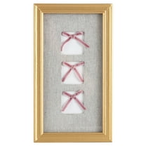 Home Decor Collection, Decorative Pink 3 Bow Framed Picture Wall Art