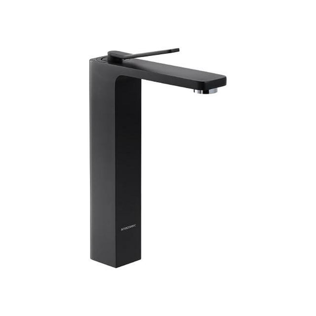 llave siena monomando alta para lavabo de baño negro mate