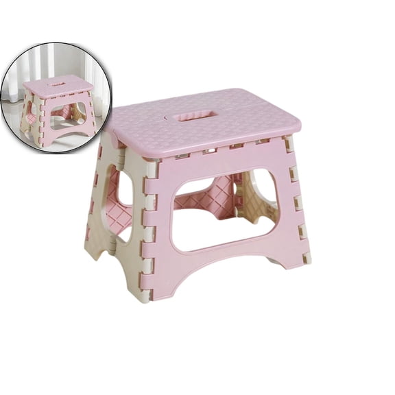 9.8" Folding Step Stool, Shower Stool for Inside Shower Shaving Legs, Foldable Shower Small Shower Stool, Waterproof Plastic Corner Shower Foot Rest, Pedicure Stand Foot Rest