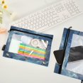 thumbnail image 2 of FORMRS 2 Pack Pencil Pouch for 3 Ring Binder with Clear Window Zipper Case, Night Floating Whale, 2 of 6