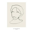 thumbnail image 3 of NKTN 14x18 Black Modern Framed Museum Art Print Titled - Modern female line art, 3 of 5