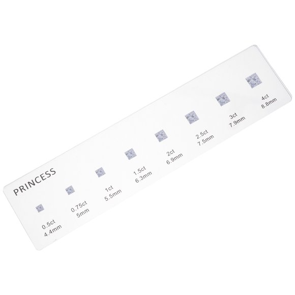 Luxshiny Medidor Transparente Para Comparación De Tamaño Y Forma De Preciosas En Joyería