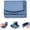 Blue, variant on 2024 New Unisex Anti-Credit Card Fraud Folding Mini Wallet, Genuine Leather RFID Blocking Card Holder Organizer Pocket Mini Wallet