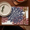 thumbnail image 5 of Red and Blue Pioneer Flower Pattern Summer Placemats Table Placemats Set Of 4-Linen Kitchen Washable Placemats Table Mats 11.8"x17.7" Non-Slip Heat Resistant, 5 of 6