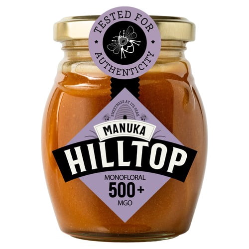 Hilltop Honey Manuka MGO500+ Honey 225g, British Import (Pack of 2)