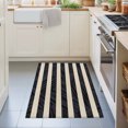 thumbnail image 4 of Black Cream Stripes Washable Small Entryway Area Rugs 2'x3', Minimalist Black Slant Line Washable Throw Rug Non-Slip Sturdy Edge Binding Carpet for Front Door Floor Room Entry, 4 of 9
