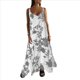 thumbnail image 1 of Vestido Maxi de Verano para Mujer, con Tirantes Finos, Sin Mangas, Cuello en V, Estilo Bohemio, Floral, para Vacaciones, Gris, Talla L, 1 of 10