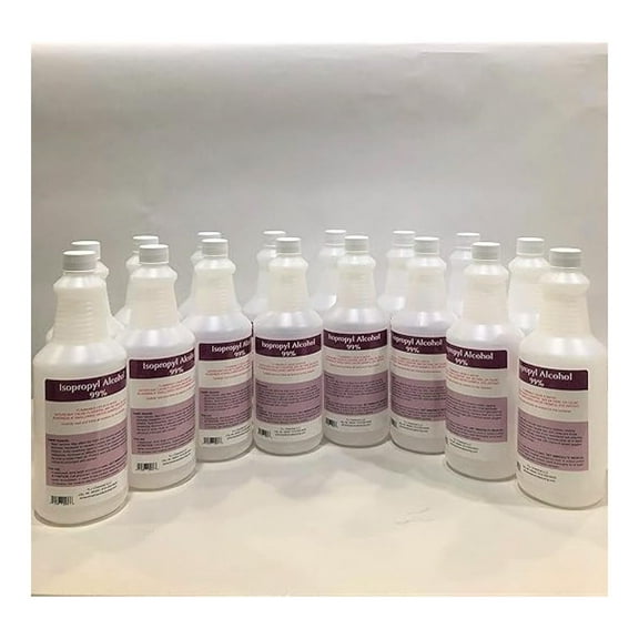 Isopropyl Alcohol 99% Strength - 4 Gallons Packed in 16-32 Oz. Bottles - 99.9% Pure
