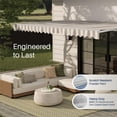 thumbnail image 6 of ALEKO 10 x 8 ft Grey White Striped Motorized Retractable Patio Awning, 6 of 13