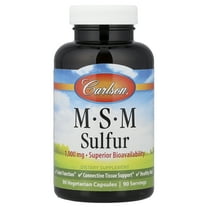 Carlson MSM Sulfur, 1,000 mg, 90 Vegetarian Capsules