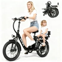 SE1 Folding Electric Bike 1000W 48V 15Ah, 20"x3.0" Commuter Ebike with Passenger Seat UL2849