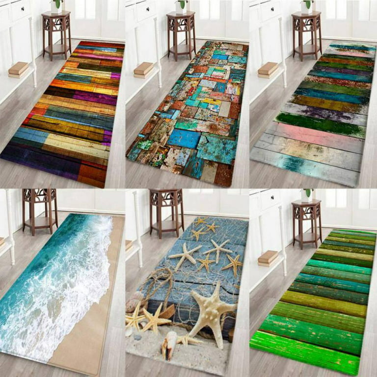 WODEJIA Non Slip Bath Rugs Sponge Foam for Bathroom,Durable Soft Flannel  Mat Bright 3D Print Rug,Clearance MatS for Forlaundry Room and  Kitchen,Ocean