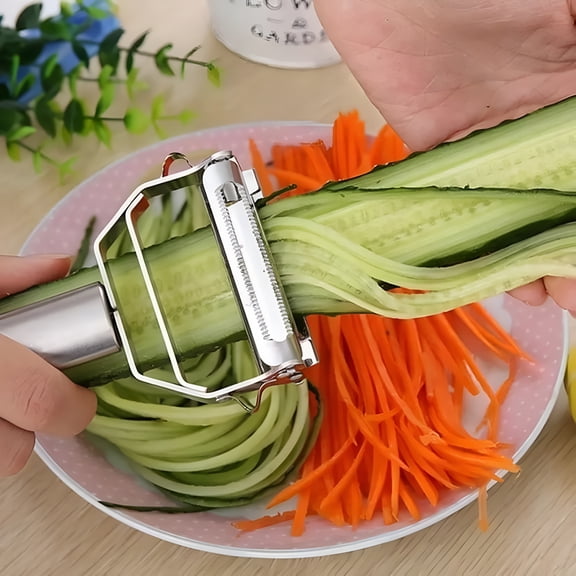 ACDANC Multifunction Stainless Steel Julienne Peeler Vegetable Peeler Double Planing Grater Kitchen Accessories Cooking Tools