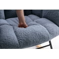 thumbnail image 4 of FFZ Teddy Fabric Rocking Glider Nursery Chair For Living Room Indoor Light Blue, 4 of 14