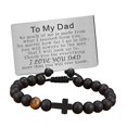 thumbnail image 1 of Pulsera de Cuentas de Piedra Hecha a Mano Strade Fareast Limited 8mm Ajustable con Tarjeta Grabada, 1 of 8