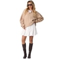 thumbnail image 5 of JWD Skirt for Women Boho High Waisted Ruffled Cute Casual Dressy Mini The Four Seasons Going Out Bloomer Skater Outfit White 2XL, 5 of 10