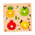 thumbnail image 3 of Kuntesetty Wooden Peg Puzzle Matching Game Shape Matching Board for Game Learning Trips fruit, 3 of 9