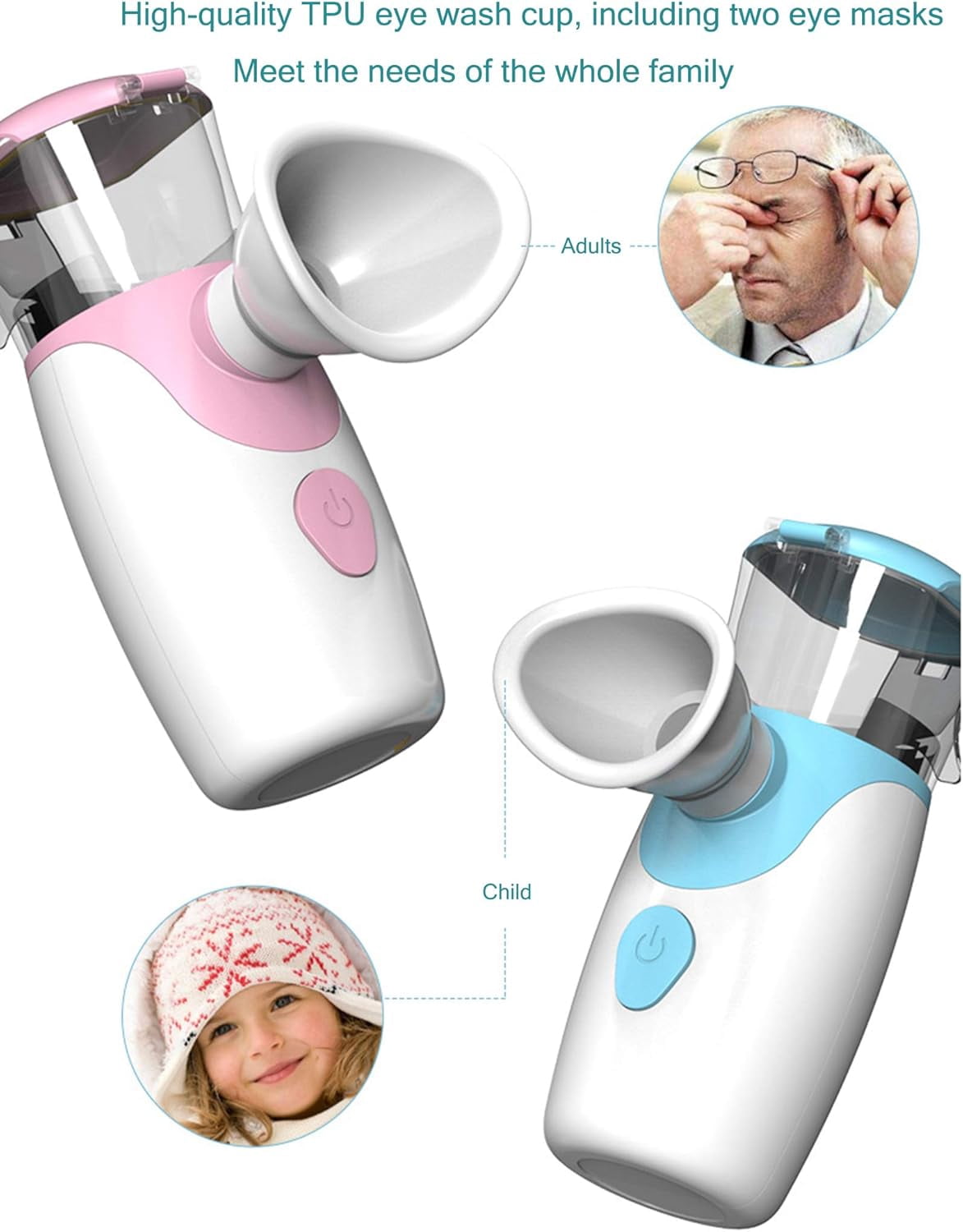 Nano Spray Facial Mister USB Rechargeable, 15Ml Mini Facial Steamer, Handy Moisturizing Mist Sprayer, Atomization Eyelash Extensions Skin Care Steamer,Pink