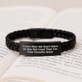 thumbnail image 3 of Funny Actor Gifts, I Love How We Don't Have To Say Out Loud That I'm Your Favorite Actor Interlaced Leather Bracelet, Gifts from Friends to Actor, Graduation Unique Gifts, 3 of 6