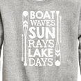 thumbnail image 3 of Instant Message - Lake Days Quote - Toddler & Youth Crewneck Fleece Sweatshirt, 3 of 6