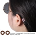 thumbnail image 5 of 14 Pairs Glasses Ear Grip 0.52" Silicone Ring Type Eyewear Retainer, Brown, 5 of 7