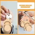 thumbnail image 6 of Token Keychain Ring Bamboo Carving Rings Friend Personal Item Shopping Tokens 12 Pcs, 6 of 6
