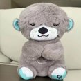 thumbnail image 3 of Baby Plush Doll Breathing Bear Newborn Soothing Sleep Playmate Otter Toy Kids Music Sleeping Companion Sound Light Doll Toy Gift, 3 of 5
