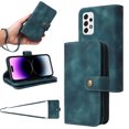 thumbnail image 1 of Compatible with Samsung Galaxy A53 5G Wallet Case, [6 Card Slots] Removable Adjustable Crossbody Necklace Lanyard Shoulder Strap Zipper PU Leather Case for Samsung Galaxy A53 5G, Blue, 1 of 7